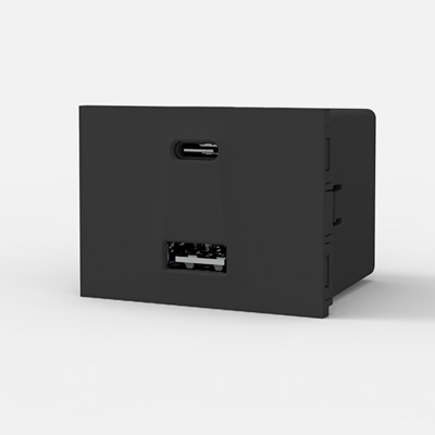 Cargador Usb Doble A/C Gris 5A