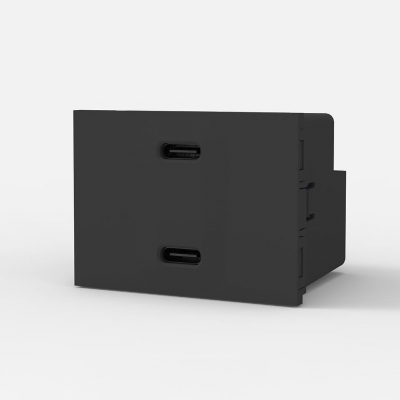 Cargador Usb Doble C+C Gris
