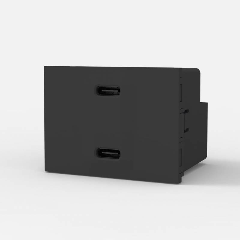 Cargador Usb Doble C+C Gris