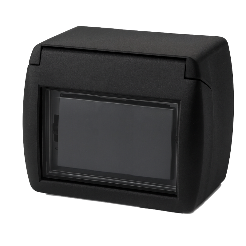 Caja C/Tapa C/Memb 3Mod Negro