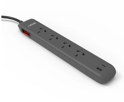 Prol Bin 4T+2Usb A+C 1M Gris