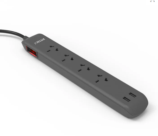 Prol Bin 4T+2Usb A+A 1,5M Gris