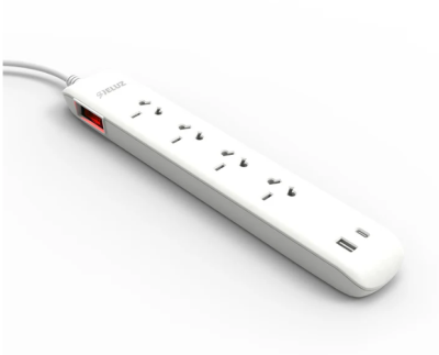 Prol Bin 4T+2Usb A+C 1,5M Bco