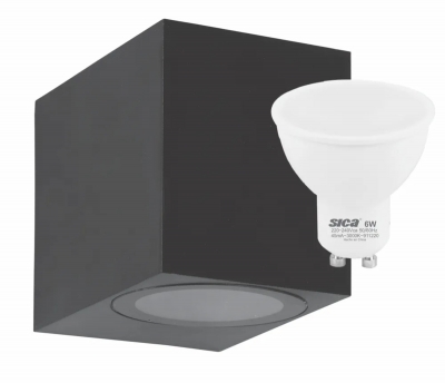 Lum Cuad Unidirec 6W Lc Ngr