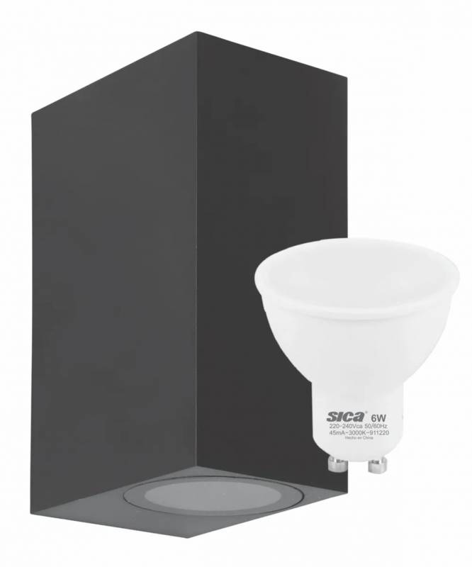 Lum Cuad Bidirec 12W Lc Ngr