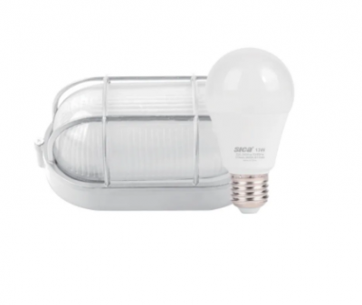 Tortuga Oval Bca C/Lamp 13W Lc